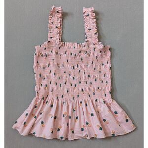 Kate Spade Pineapple Smock Shirt Pink Size M